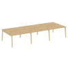 Onix Wood Рабочая станция OW.D.RS-6.3.8 Тиквуд Светлый/Дуб Светлый/Металл Белый 4140*1635*750
