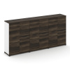 Concept Шкаф 3 широкие секции, 3 ниши CN.STS-336 B Дуб Мали/Белый Бриллиант/Металл Черный 2500*420*1