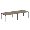 Metal System Quattro Переговорный стол (2 столешницы) на П-образном м/к 50БП.ПРГ-2.4 Вяз Благородный