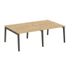 Onix Wood Рабочая станция OW.D.RS-4.2.7 Тиквуд Светлый/Дуб Темный/Металл Антрацит 2360*1475*750