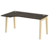 Onix Wood Стол эргономичный левый OW.SA-1 (L) Дуб Мали/Дуб Светлый/Металл Белый 1580*980*750 (720/46