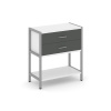 Shelf System Односекционный стеллаж двухярусный с ящиками SN.STM-212 Белый/Антрацит/Металл Серый 810
