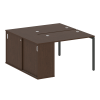 Metal System Quattro Рабочая станция с шкафом-купе на П-образном м/к 40БП.РС-СШК-1.1 Т Венге Цаво/Ме