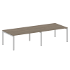 Metal System Quattro Переговорный стол (2 столешницы) на П-образном м/к 50БП.ПРГ-2.4 Вяз Благородный