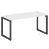 Metal System Quattro Стол письменный на О-образном м/к 50БО.СП-4 Белый/Металл Антрацит 1600*720*750