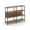 Shelf System Двухсекционный стеллаж трехярусный SN.STM-321 Дуб Табак/Металл Антрацит 1590*400*1246