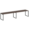 Metal System Quattro Рабочая станция на 2 места на О-образном м/к 40БО.СМ-2.5 Венге Цаво/Металл Антр
