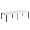 Metal System Quattro Переговорный стол (2 столешницы) на П-образном м/к 40БП.ПРГ-2.3 Дуб Наварра/Мет