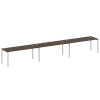 Metal System Quattro Рабочая станция на 3 места на П-образном м/к 40БП.СМ-3.5 Венге Цаво/Металл Серы