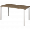 Стол на металлокаркасе  НТМП.П-120 Дуб сафари/Белый 1200x730x750 Аргентум-МП