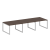 Metal System Quattro Переговорный стол (3 столешницы) на О-оразном м/к 50БО.ПРГ-3.2 Венге Цаво/Метал