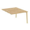 Onix Wood Стол-приставка двойной OW.D.SPR-2.7 Тиквуд Светлый/Дуб Светлый/Металл Белый 1180*1475*750