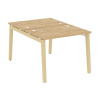 Onix Wood Рабочая станция OW.D.RS-2.1.7 Тиквуд Светлый/Дуб Светлый/Металл Белый 980*1475*750