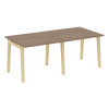 Onix Wood Стол переговорный (2 столешницы) OW.PRG-2.1 Дуб Аризона/Дуб Светлый/Металл Белый 1960*980*