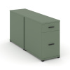 Concept Тумба двухсторонняя опорная/приставная 1 ящ.+1 распаш. фасад CN.DTGO-005 B Кобо/Металл Черны