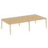 Onix Wood Рабочая станция OW.D.RS-4.4.8 Тиквуд Светлый/Дуб Светлый/Металл Белый 3160*1635*750