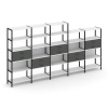 Shelf System Пятисекционный стеллаж пятиярусный с ящиками SN.STM-551 Белый/Антрацит/Металл Черный 39