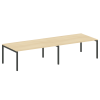 Metal System Quattro Переговорный стол (2 столешницы) на П-образном м/к 50БП.ПРГ-2.5 Акация Лорка/Ме