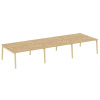 Onix Wood Рабочая станция OW.D.RS-6.4.8 Тиквуд Светлый/Дуб Светлый/Металл Белый 4740*1635*750
