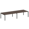 Metal System Quattro Переговорный стол (2 столешницы) на П-образном м/к 50БП.ПРГ-2.5 Венге Цаво/Мета