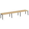 Onix Wood Стол переговорный (3 столешницы) OW.PRG-3.4 Тиквуд Светлый/Дуб Темный/Металл Антрацит 4740