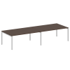Metal System Quattro Переговорный стол (2 столешницы) на П-образном м/к 40БП.ПРГ-2.5 Венге Цаво/Мета