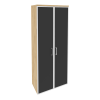 Onix Шкаф высокий широкий O.ST-1.10 R black Тиквуд Светлый/Стекло Black 800*420*1977