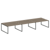 Metal System Quattro Рабочая станция на 6 раб. мест на О-образном м/к 40БО.СМ-6.4 Вяз Благородный/Ме