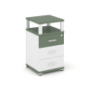 Concept Тумба приставная 3 ящ. с надставкой CN.TUP-003 W Кобо/Белый Бриллиант/Металл Белый 420*420*7