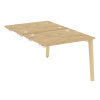 Onix Wood Стол-приставка двойной OW.D.SPR-1.8 Тиквуд Светлый/Дуб Светлый/Металл Белый 980*1635*750