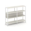 Shelf System Двухсекционный стеллаж трехярусный SN.STM-321 Дуб Наварра/Металл Белый 1590*400*1246