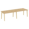 Onix Wood Стол переговорный (2 столешницы) OW.PRG-2.3 Тиквуд Светлый/Дуб Светлый/Металл Белый 2760*9