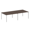 Metal System Quattro Переговорный стол (2 столешницы) на П-образном м/к 40БП.ПРГ-2.3 Венге Цаво/Мета
