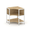 Shelf System Односекционный угловой стеллаж двухярусный SN.STMU-211 Тиквуд Светлый/Металл Белый 810*