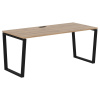Стол прямой EVST 1780 Дуб Денвер светлый/Черный 1760х800х750 EDIS
