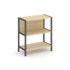 Shelf System Односекционный стеллаж двухярусный SN.STM-211 Акация Лорка/Металл Антрацит 810*400*879
