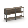 Shelf System Двухсекционный стеллаж двухярусный SN.STM-221 Вяз Благородный/Металл Антрацит 1590*400*