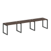 Metal System Quattro Рабочая станция на 3 места на О-образном м/к 50БО.СМ-3.2 Венге Цаво/Металл Антр