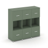 Concept Шкаф 3 узкие секции, 3 ниши CN.STU-335 W Кобо/Металл Белый 1252*420*1186