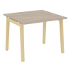Onix Wood Стол переговорный (1 столешница) OW.PRG-1.1 Дуб Аттик/Дуб Светлый/Металл Белый 980*980*750