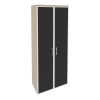Onix Шкаф высокий широкий O.ST-1.10 R black Дуб Аттик/Cтекло Black 800*420*1977