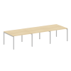 Metal System Quattro Переговорный стол (3 столешницы) на П-оразном м/к 40БП.ПРГ-3.2 Акация Лорка/Мет