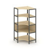 Shelf System Односекционный угловой стеллаж четырехярусный SN.STMU-411 Акация Лорка/Металл Антрацит