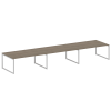 Metal System Quattro Перег. стол (3 столешницы) на О-оразном м/к 40БО.ПРГ-3.5 Вяз Благородный/Металл