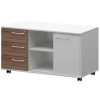 Креденция левая KZT-62L Темный шимо/Белый 1200x568x648 Кортез