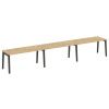 Onix Wood Рабочая станция OW.RS-3.4.8 Тиквуд Светлый/Дуб Темный/Металл Антрацит 4740*800*750