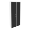 Onix Шкаф высокий широкий O.ST-1.10 R black Белый Бриллиант/Cтекло Black 800*420*1977