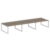 Metal System Quattro Рабочая станция на 6 раб. мест на О-образном м/к 50БО.СМ-6.4 Вяз Благородный/Ме