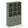 Concept Шкаф 3 узкие секции, 5 ниш CN.STU-531 B Кобо/Металл Черный 1252*420*1922