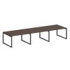 Metal System Quattro Переговорный стол (3 столешницы) на О-оразном м/к 50БО.ПРГ-3.3 Венге Цаво/Метал